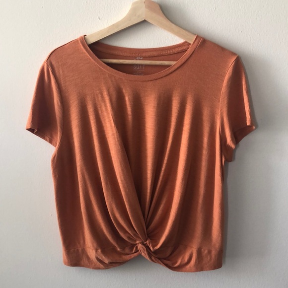 aerie Tops - Aerie • Real Soft Twist Crop Top Tee